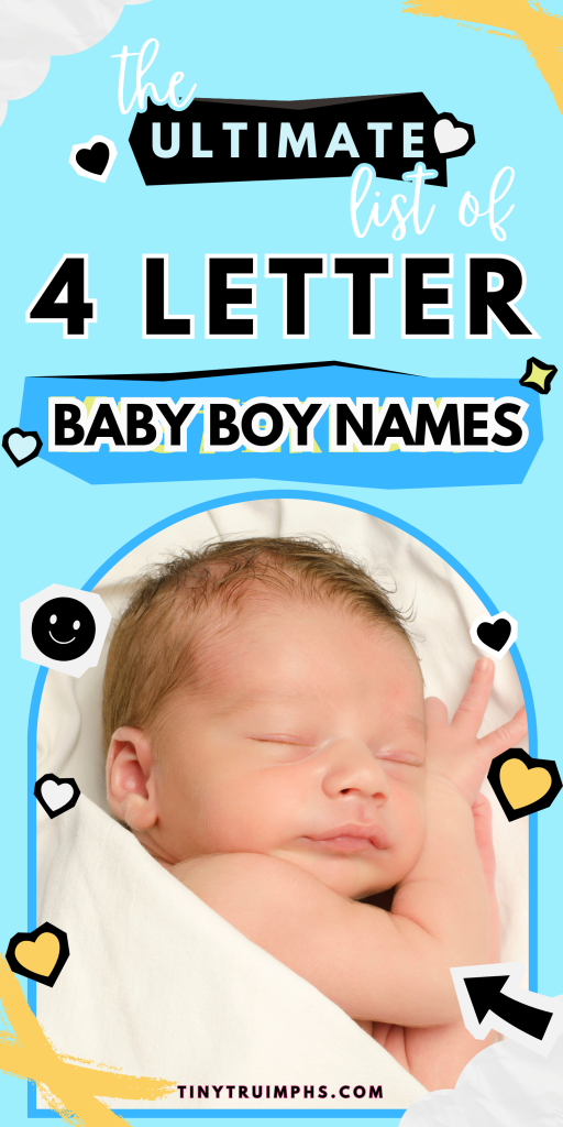 500 Stunning Four Letter Baby Boy Names 2 4 Letter Boy Names