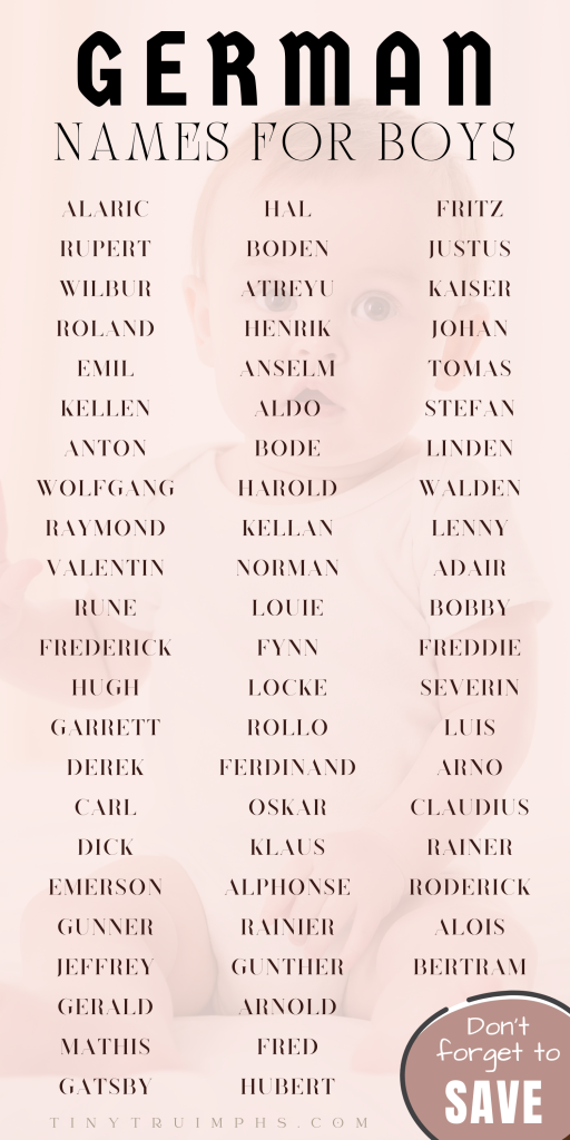 German Names For Boys