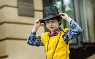 Boy Wearing Checked Button-up Long-sleeved Shirt - Featured