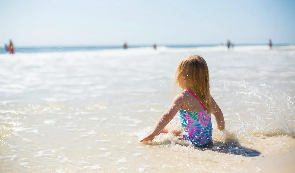Girl Sitting on Shore