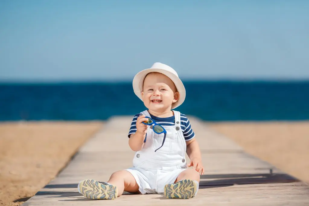 Cute little boy on the beach