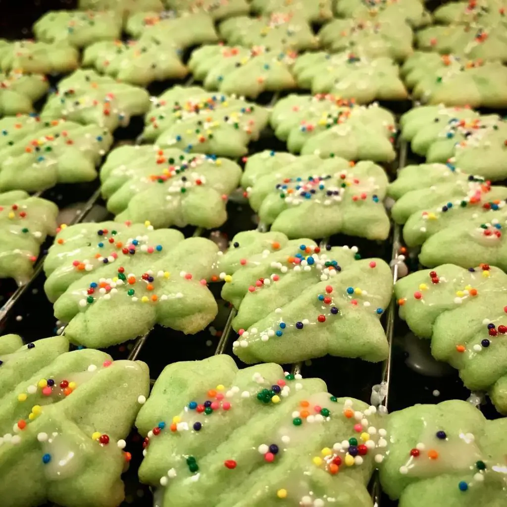 Christmas Tree Spritz Cookies
