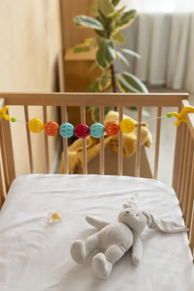 Stuffed toy in a cradle