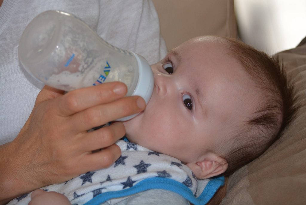 Baby Feeding with bottle