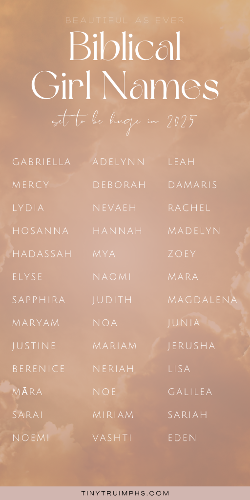 Beautiful Biblical Girl Names