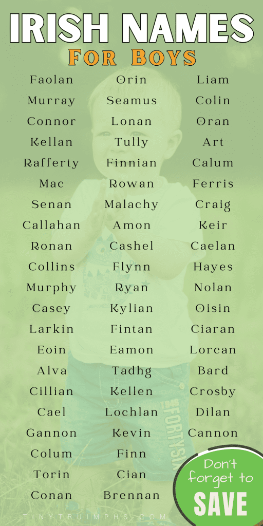 250+ Stunning Irish Baby Boy Names You'll Absolutely Adore 2 Irish Baby Boy Names