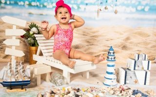 Baby Girl on beach