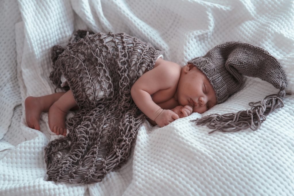 Close-Up Shot of a Cute Baby Sleeping