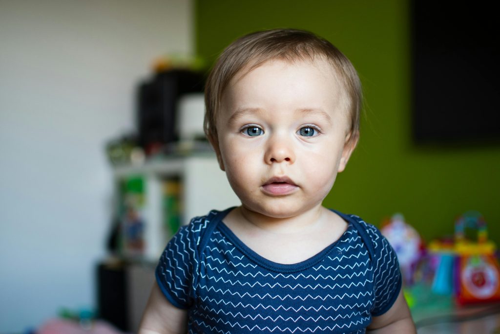 Toddler with Blue Eyes
