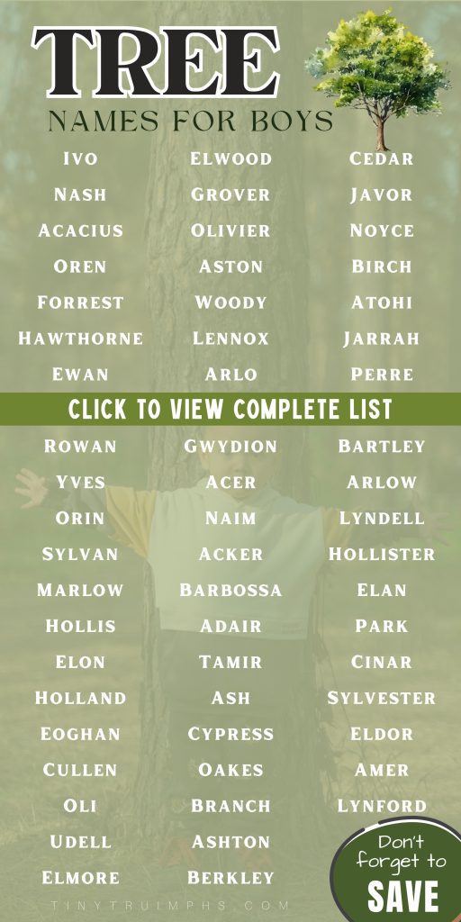 Tree Names For Boys