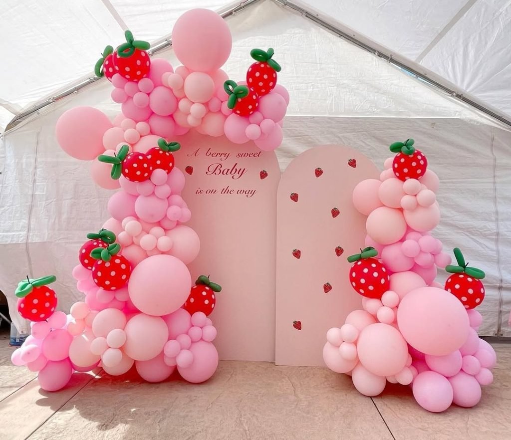 30+ Berry Sweet Baby Shower Ideas That You’re Going to Love 9 Berry Sweet Backdrop Ideas