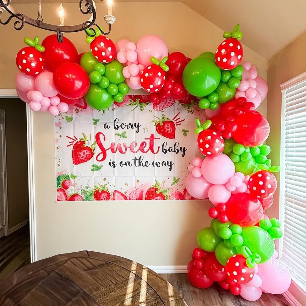 30+ Berry Sweet Baby Shower Ideas That You’re Going to Love 6 Fabric Berry Banners