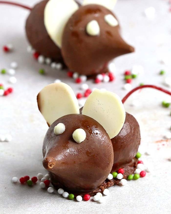 Chocolate Christmas Mice