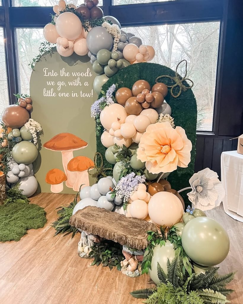 30 Woodland Theme Baby Shower Ideas 10 Toadstool Balloons
