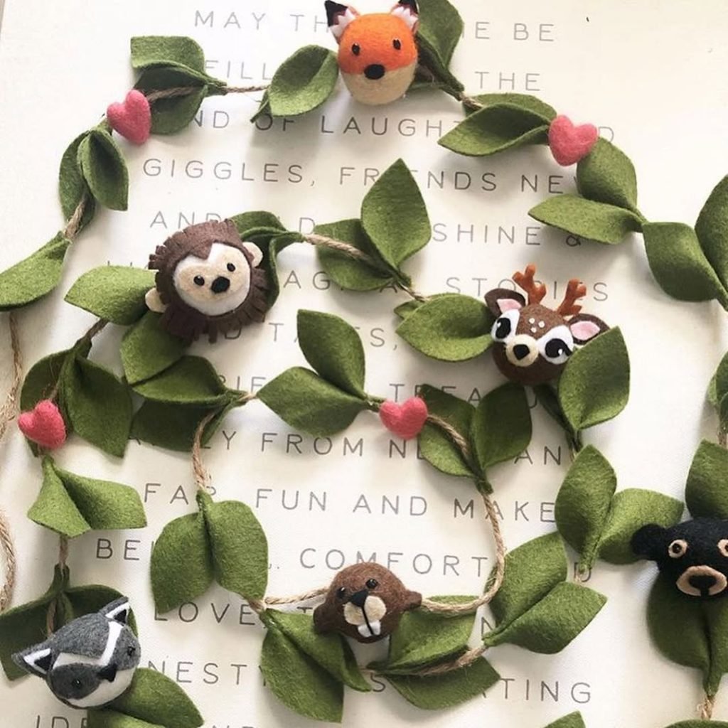 30 Woodland Theme Baby Shower Ideas 16 Woodland Leaves Garland