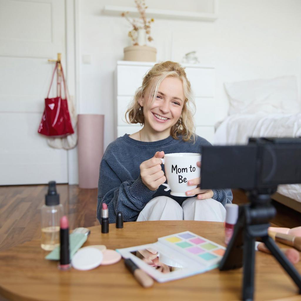 Mom-to-be announcement through zoom call