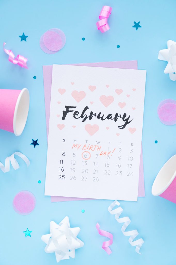 Newborn Birthday reminder in calendar